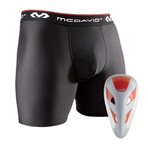 MCDavid 9255 Men Performance Athletic Compresion Boxer Shorts FlexCup Black S